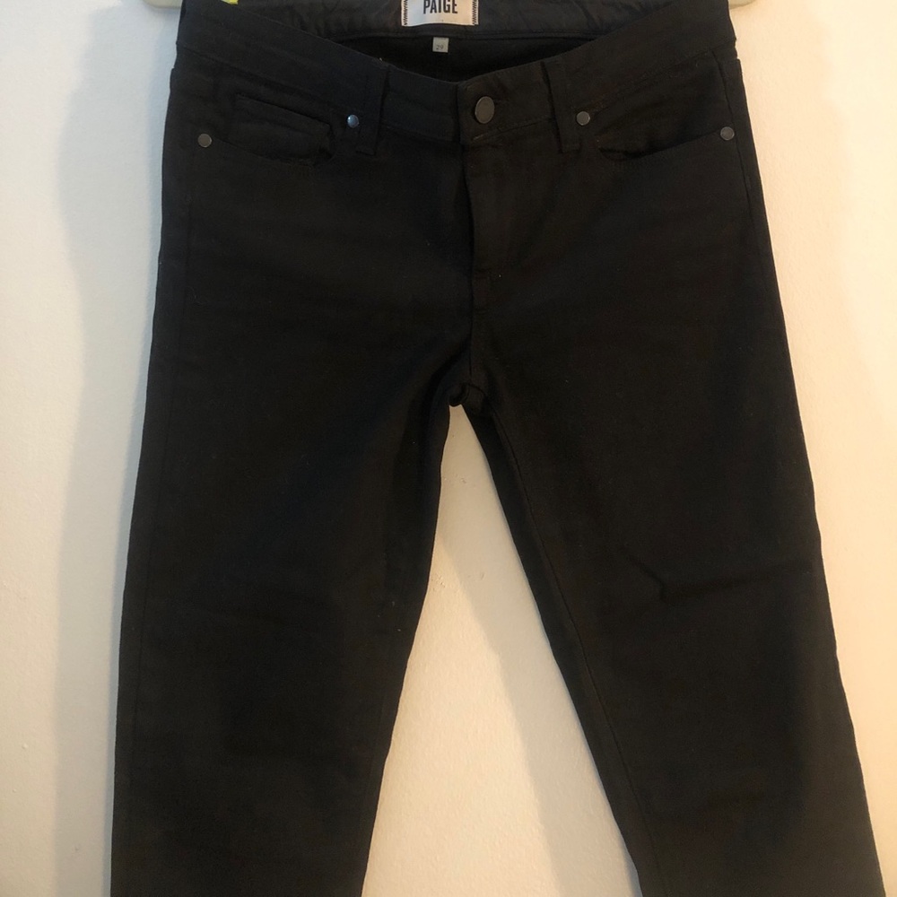 Black skinny jeans with just the right stretch.